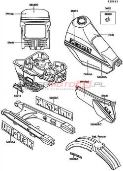 Decals(RED/WHITE)(KL250-D6)
