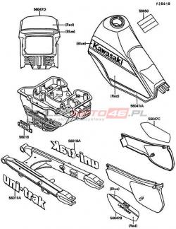 Decals(WHITE/RED)(KL250-D5)