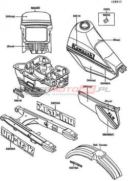 Decals(BLUE/WHITE)(KL250-D6)